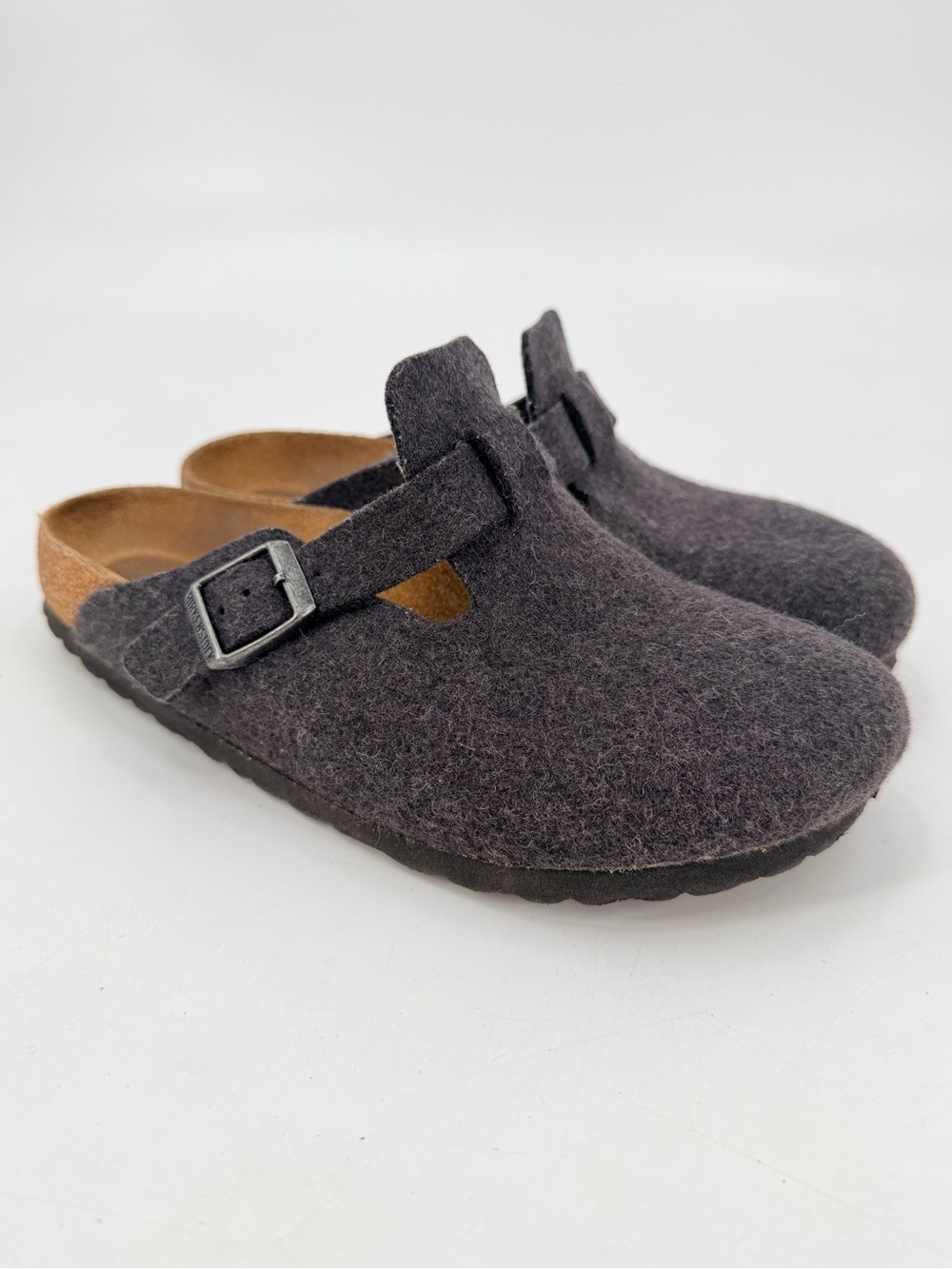 Birkenstock Boston Grey Felt Clogs 39